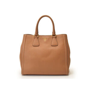 Prada tote bag brown calfskin Crocodile leather